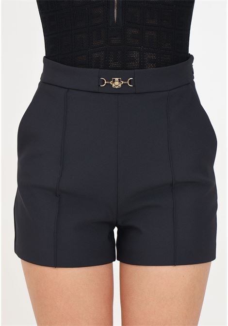 Shorts elegante nero da donna con morsetto ELISABETTA FRANCHI | SH00746E2110